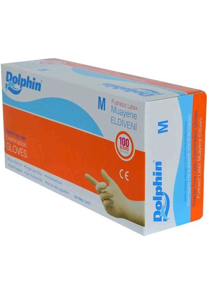 Pudrasız Beyaz Latex Muayene Eldiveni Orta Boy (M) 100 Lü Paket modelleri