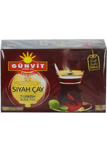 Siyah Çay 2 gr x 20 Süzen Poşet 40 gr
