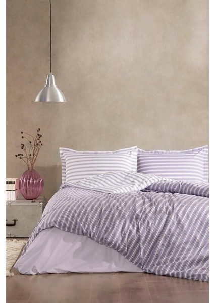 Özdilek Çift Kişilik Ranforce Nevresim Takımı Trioline Mor