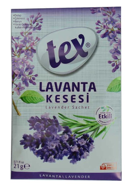 Dolap Çekmece Banyo Oda Kokusu Lavanta Kesesi Askılı 21 gr 1 Paket