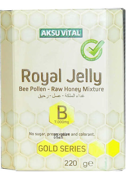 Arı Sütü Polen Bal Karışımı B 7.000 Mg Gold Seri 220 gr modelleri