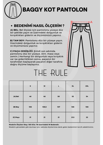 Erkek Lacivert Baggy Beli Lastikli Likralı Düz Paça Bol Kesim Rahat Denim Jean Pantolon RF0480