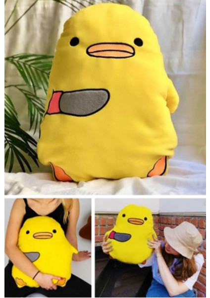 Belalı Civciv Yastık Hediyelik Peluş Civciv Yastık