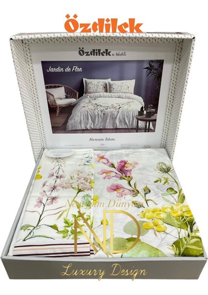 Özdilek Çift Kişilik Ranforce Nevresim Takımı De Flor Beyaz fiyatları