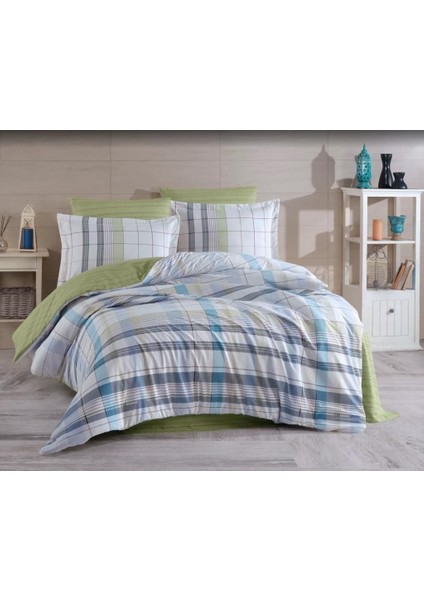 Çift Kişilik Ranforce Nevresim Takımı Vivaldi Turkuaz