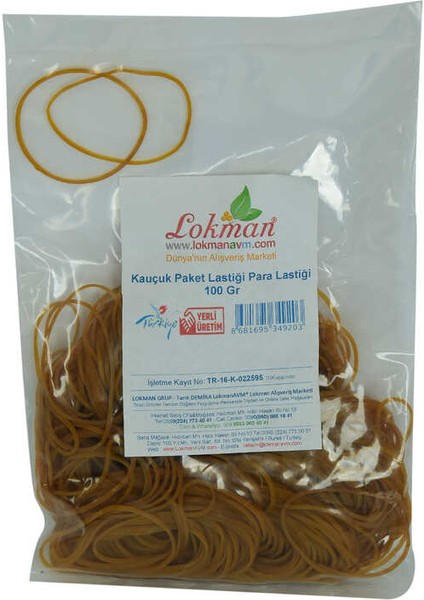 Kauçuk Paket Lastiği Para Lastiği 100 gr Paket