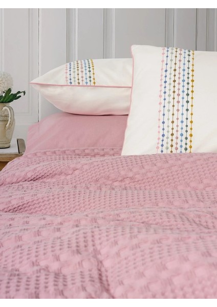 Aura Çift Kişilik Pike Takımı Pebble Pembe fiyatları