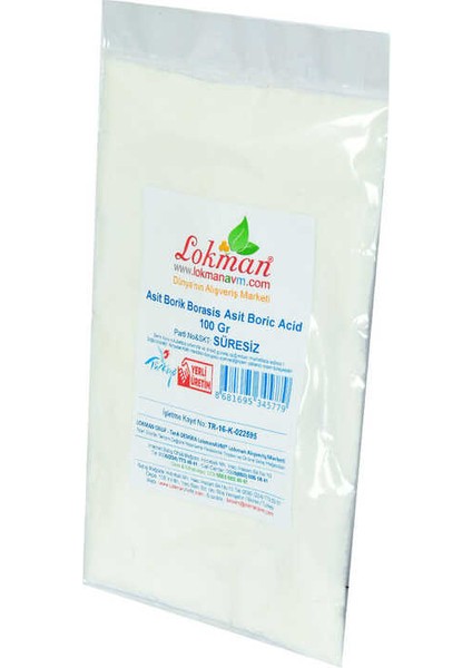 Asit Borik Borasis Asit Boric Acid 100 gr Paket modelleri