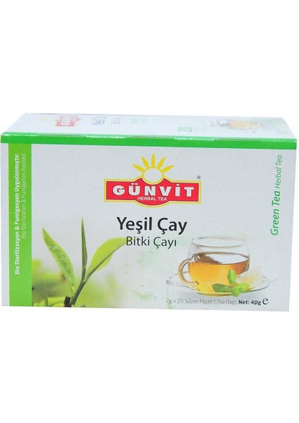 Yeşil Çay Bitki Çayı 20 Süzen Poşet