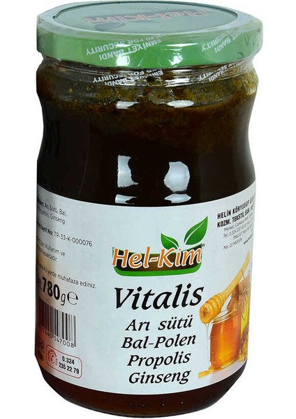 Vitalis Arı Sütü Bal Polen Propolis Ginsengli Bitkisel Macunnu 780 gr