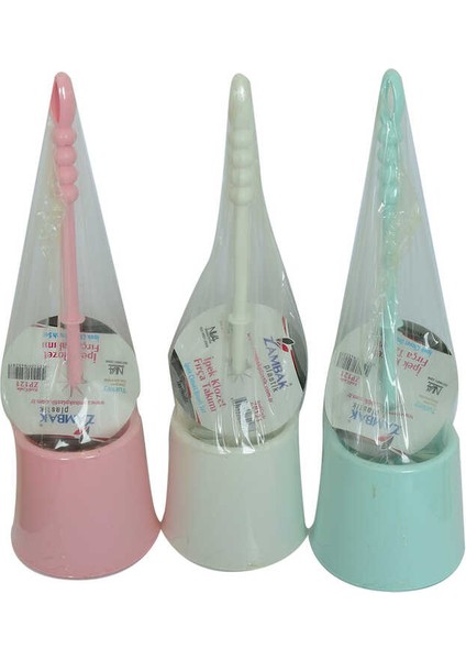 Plastik Muhafazalı Ipek Tuvalet Klozet Fırça Takımı Karışık Renk ZP-121