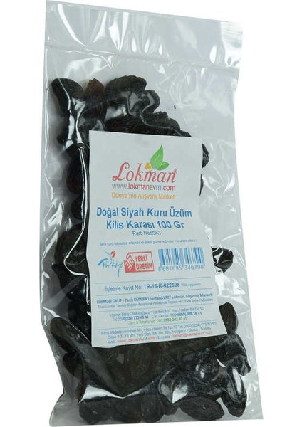 Kilis Karası Siyah Kuru Üzüm 100 gr Paket modelleri