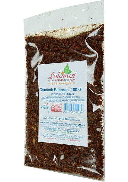 Osmanlı Baharatı Karışımı 100 gr Paket fiyatları