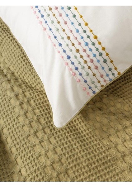 Aura Çift Kişilik Pike Takımı Pebble Hardal fiyatları