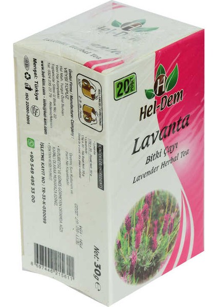Hel- Dem Lavanta Bitki Çayı 2 gr x 20 Süzen Poşet 40 gr modelleri