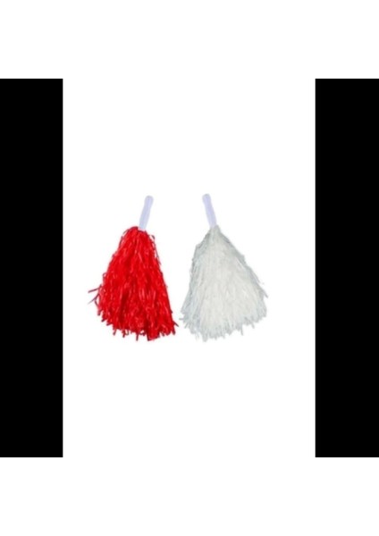 Kırmızı Beyaz Gösteri Ponponu