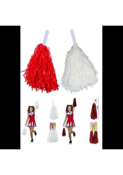 Kırmızı Beyaz Gösteri Ponponu fiyatları