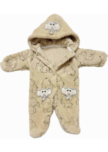 Yenidoğan Unisex Bebek Sevimli Fil Içi Polarlı Welsoft Peluş Astronot Kapüşonlu Tulum modelleri