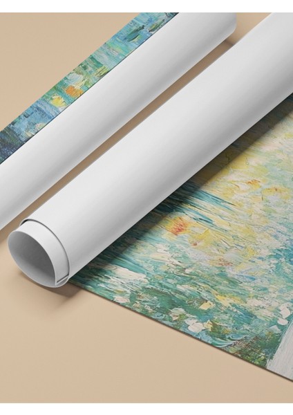 Çerçevesiz Poster, Kedi ve Monet Tarzı Köprü, Empresyonist Stil Poster No: 107413 fırsatları