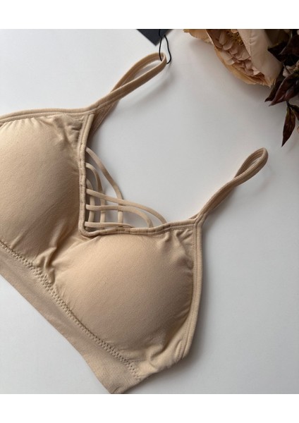 Günlük Kullanım Önü Bağlama Detaylı Padli Yumuşak Dikişsiz Ince Askılı Rahat Bralet fırsatları