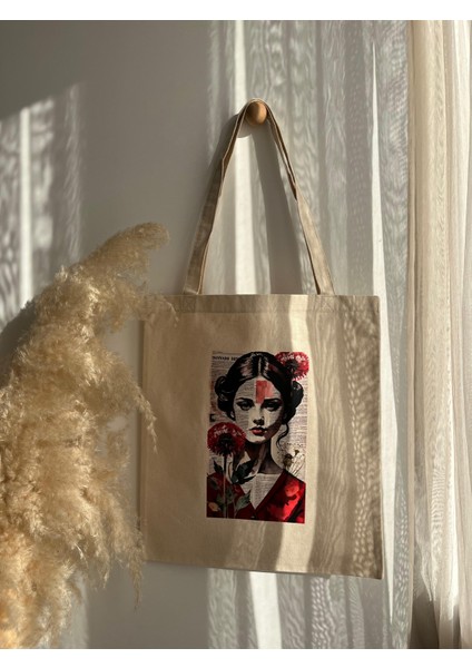 Ham Kanvas Baskılı Bez Çanta modelleri