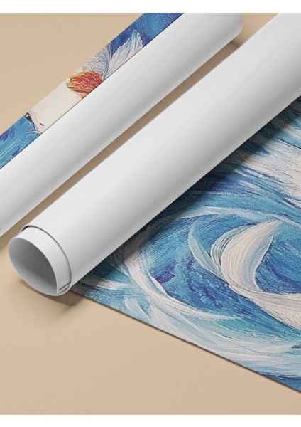 Çerçevesiz Poster, Koi Balıkları, Mavi Dalgalar, Japon Stil Poster No: 107335 fırsatları