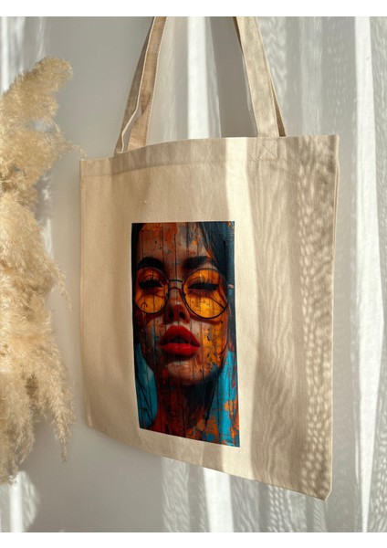 Ham Kanvas Baskılı Bez Çanta modelleri