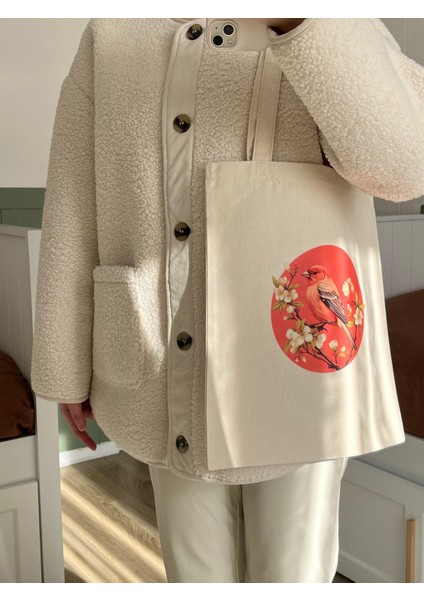 Ham Kanvas Baskılı Bez Çanta