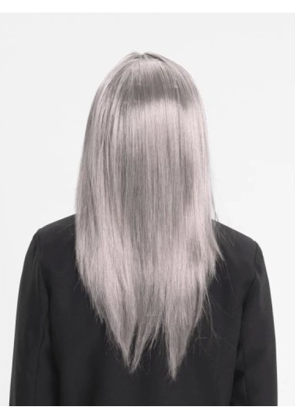 Platin Gri Gümüş Uzun Parti Peruğu modelleri