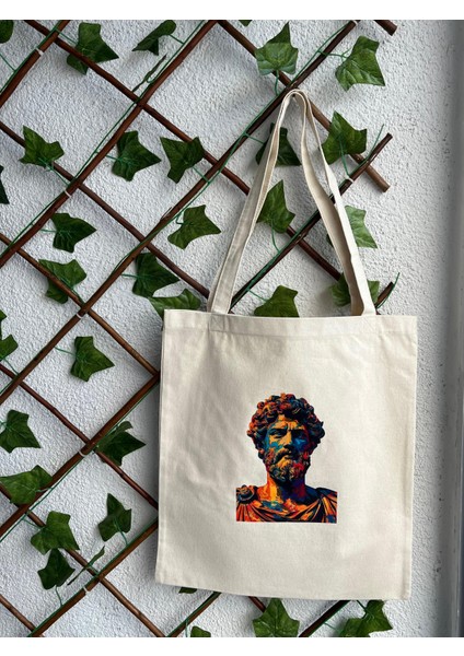 Ham Kanvas Baskılı Bez Çanta