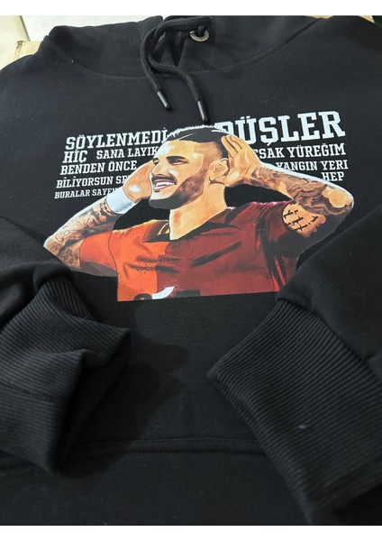 Mauro Icardi Hoodie Sweatshirt 3 Iplik Pamuklu modelleri