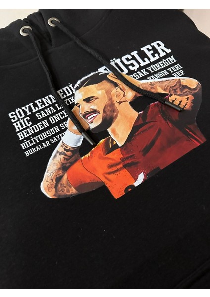 Mauro Icardi Hoodie Sweatshirt 3 Iplik Pamuklu fırsatları