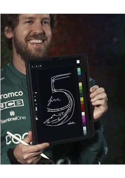 Sebastian Vettel Çizim V5 Formula1 Baskılı Erkek Sweatshirt fiyatları