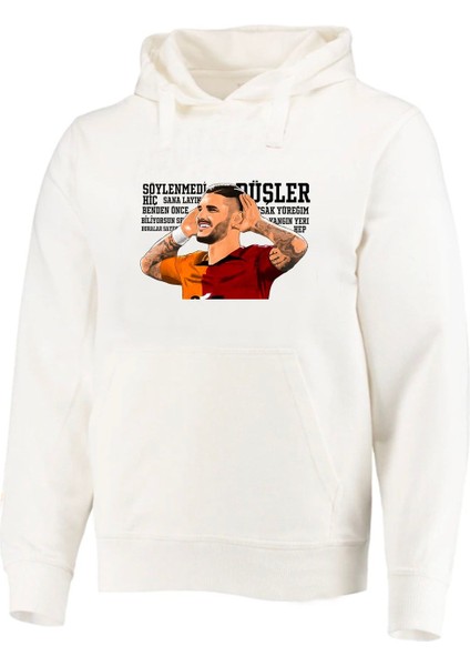 Mauro Icardi Hoodie Sweatshirt 3 Iplik Pamuklu