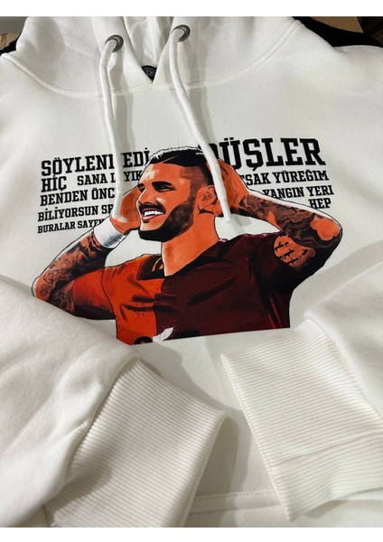 Mauro Icardi Hoodie Sweatshirt 3 Iplik Pamuklu fırsatları