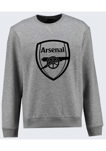 Arsenal Baskılı Bisiklet Yaka Grimelanj Sweatshirt