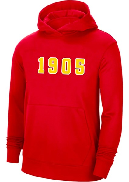 1 9 0 5 Baskılı Kırmızı Unisex Sweatshirt