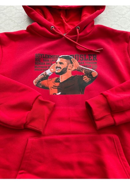 Mauro Icardi Hoodie Sweatshirt 3 Iplik Pamuklu modelleri