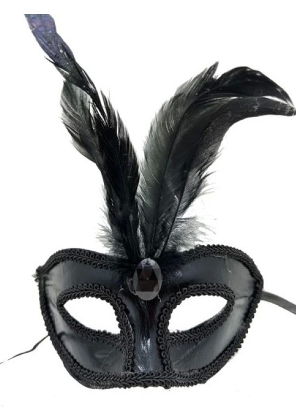 Rugan Kaplama Kırmızı Tüylü Parti Maskesi fiyatları