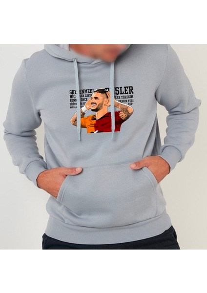 Mauro Icardi Hoodie Sweatshirt 3 Iplik Pamuklu