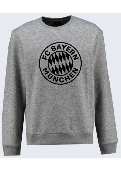 Bayern Münih Baskılı Bisiklet Yaka Grimelanj Sweatshirt