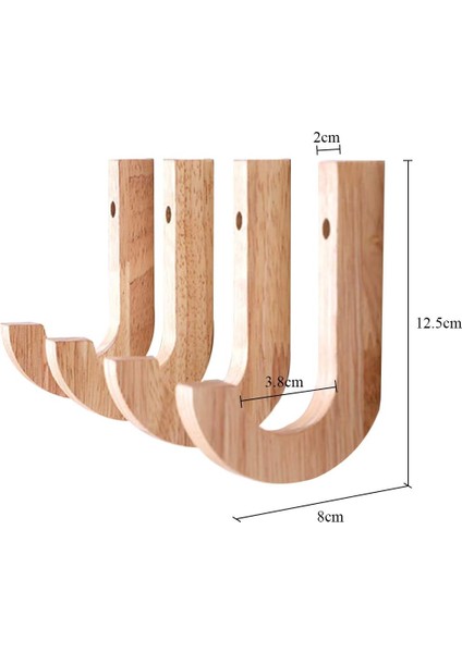 Kaletreewood Ahşap Jaskılık 4lü Zımparalı Cilasız