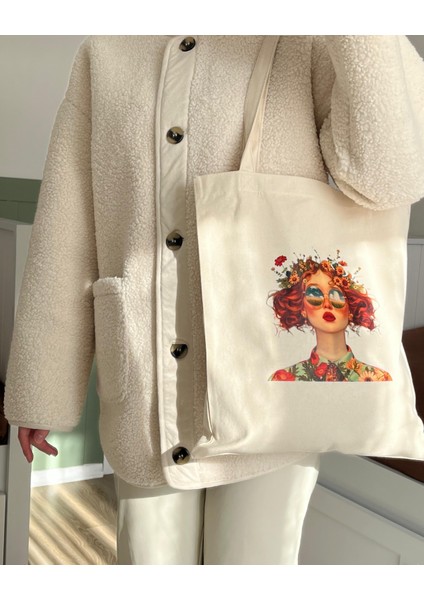 Ham Kanvas Baskılı Bez Çanta