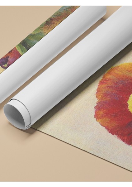 Çerçevesiz Poster, Kırmızı Sarı Menekşe, Eski Stil Bitki Illüstrasyonu Poster No: 107427 fırsatları