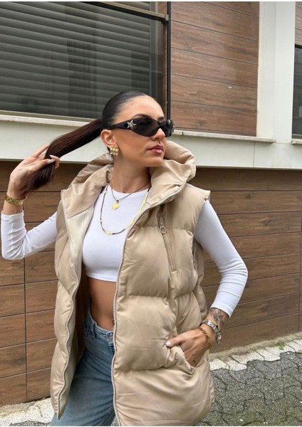 Oversize Kadın Spor Şişme Yelek