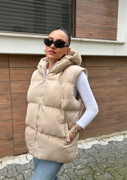 Oversize Kadın Spor Şişme Yelek