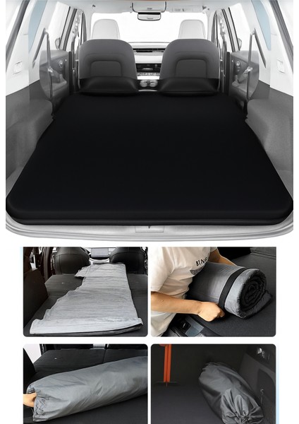 Araç İçi Şişme Yatak Ve Yastık Seti Pompa Dahil Otomobil Arka Koltuk Uyku ve Dinlenme Seyahat ve Kamp Yatağı Konforlu Taşınabilir