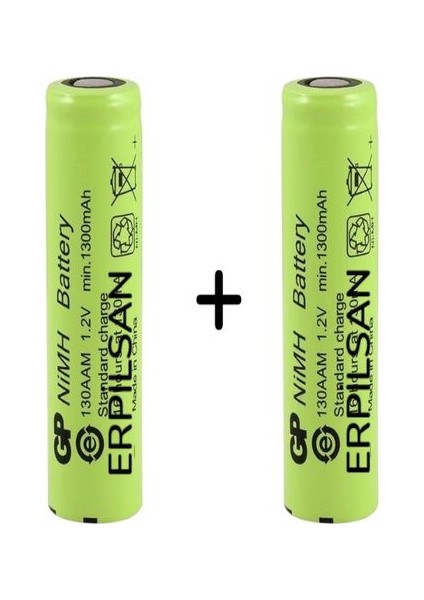 130AAM 1.2V 1300MAH Aa Şarj Edilebilir Başlıksız Pil 2 Adet Erpilsan Elektronik