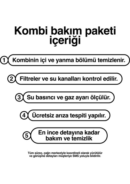 Kombi ve Petek Temizliği Bakım Paketi (2 Yıl)