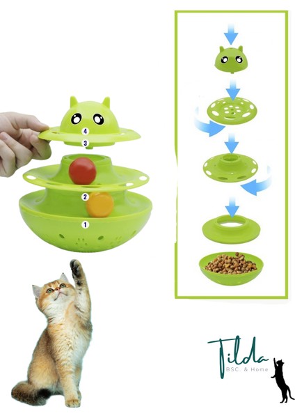 Mama Hazneli Katlı Sallanan Tower Of Tracks Kedi ve Köpek Oyuncağı / Shaking Pet Toy
